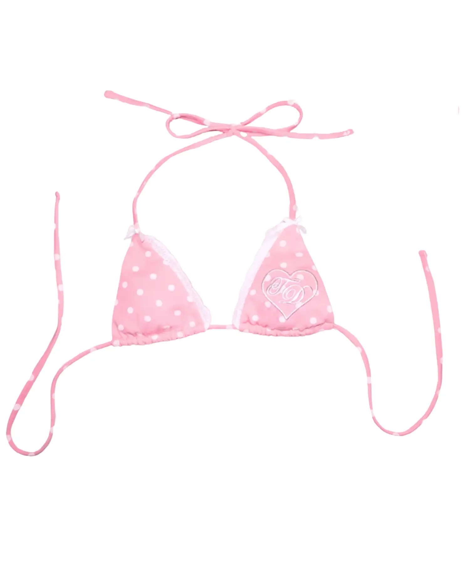 Strawberries and Cream Flirty Triangle Bikini Top