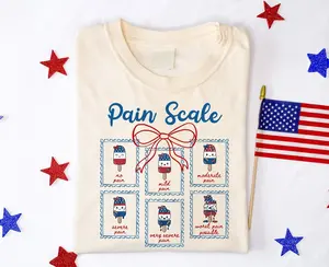 Pain Scale Nurse Shirt, 4th of July Nurse Shirt, Patriotic Popsicle Pain Scale Tshirt, Nurse Pain Assessment Shirt