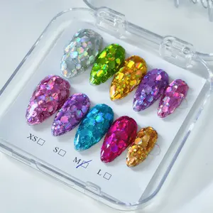 Vosplends | Low-Key Luxury Shimmer Press-On Nails Handmade Acrylic Y2K Chrome 10pcs Reusable # PressOnNails # AcrylicNails # Y2KNails # HandmadeNails # ShimmerNails # ChromeNails # minimalist luxury # ReusableNails # 10pcsNails