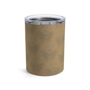 Light Brown Tumbler 10oz, Angel Number 1111 Change is Coming, Numerology Gift, Positive Energy Cup, Manifestation Gift, Law of Attraction Gift
