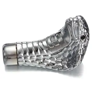 2026 Universal Chrome Red Blue LED Eyes Car Cobra Manual Gear Shift Knob Snake Shifter