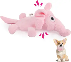 ALL FOR PAWS Ultrasonic Silent Squeaker Dog Toy,Puppy Animal Toys, Quiet Puppy Toy Comfort Plush Toy Dog Cuddle Toys, Squeakerless Dog Toy with Cute Animal Designs