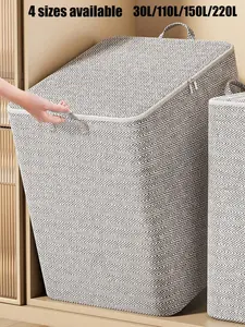 Large Capacity Foldable Fabric Storage Bag, Clothes Organizer, Quilt & Blanket Holder, Closet Box, Bed Under Storage, Space-Saving, Travel Essential