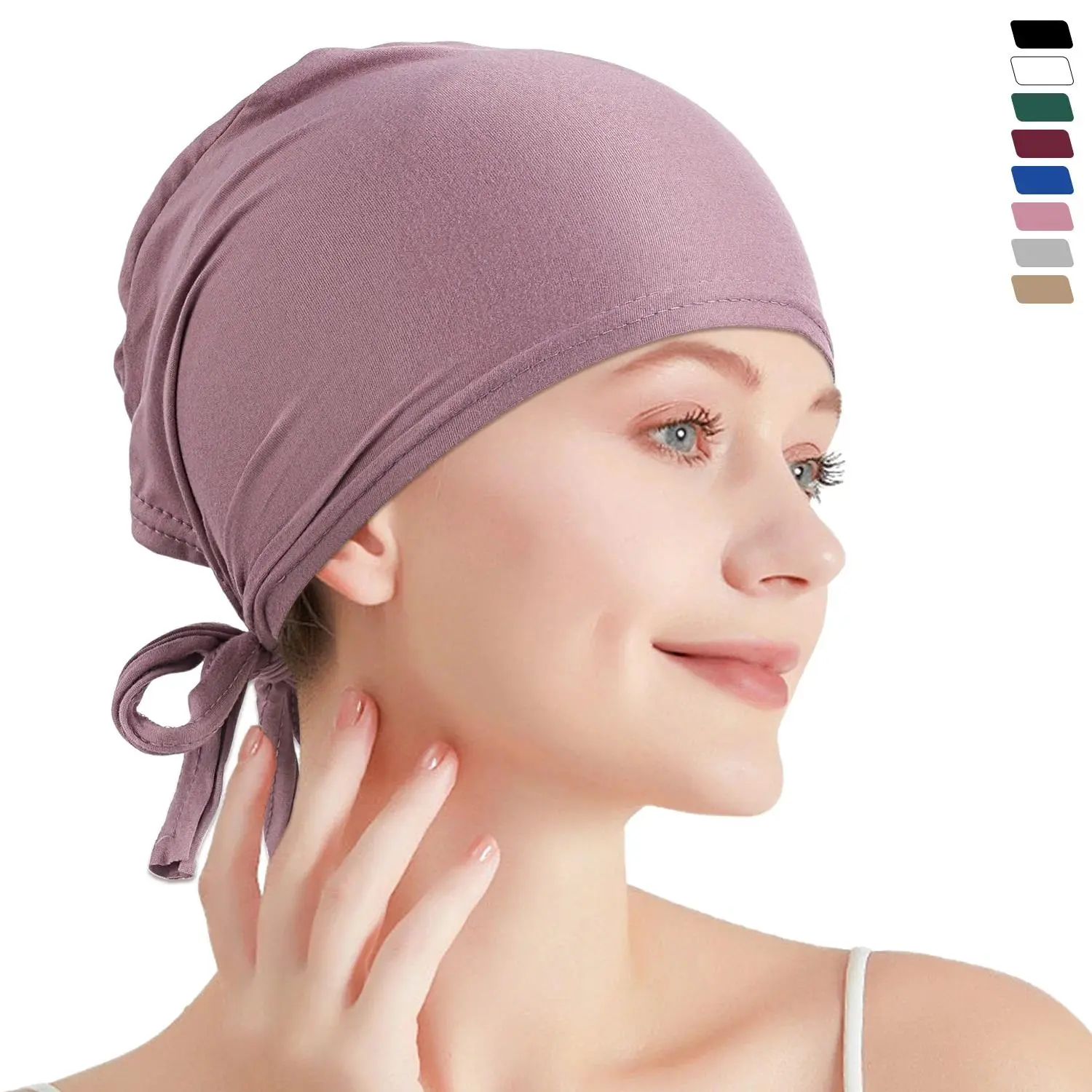 Women's Plain Modal Hijab Undercap, Instant Tie-Back Bonnet, Full Coverage Islamic Head Covering, Women's Clothes, Modesty, Clothing, Instant Hijabs, With Tie