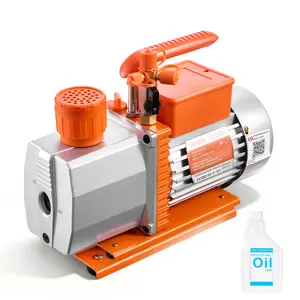 【Spotlight Day】VEVOR Vacuum Pump, 7 CFM 3/4 HP, HVAC Two Stage Rotary Vane AC Vacuum Pump, for R134a R22 R410a R1234YF R32, 4 Pole Motor, for Automotive Air Conditioner Maintenance Resin Degassing, Oil Included