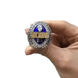 New 2026 fantasy football championship ring, new alloy big ring fashion  metal  ring jewelry gift box