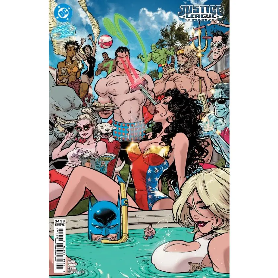 Justice League Unlimited #21 Superhero Comic Book - CVR F, Kaare Andrews Swimsuit Variant Cover