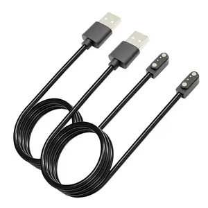 Charger Compatible with VeryFitPro, Fitpolo, Tozo, and YAMAY Smartwatches Including Models SW025, Letsfit ID205L, Replaceable  USB ,  Watch    (2, Black)
