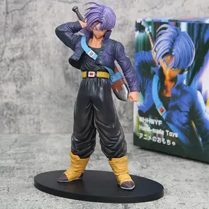 Dragon Ball Z Future Trunks Figure, Classic Sword Pull Pose, Hair Super Saiyan, Vintage Jacket, High Detail, Base, Anime Collectible