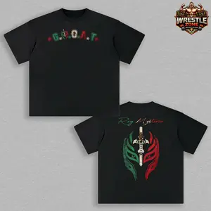 Rey Mysterio GOAT Mexico Flag Design Lucha Libre T-Shirt - 2-Sided Premium Wrestling Graphic Tee with Iconic Design Perfect for Fans & Collectors of Lucha Culture