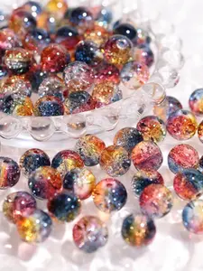 50pcs 10mm Gradient Snowflake Beads, DIY Jewelry Making Accessories, Bracelet Necklace Earring Crafts