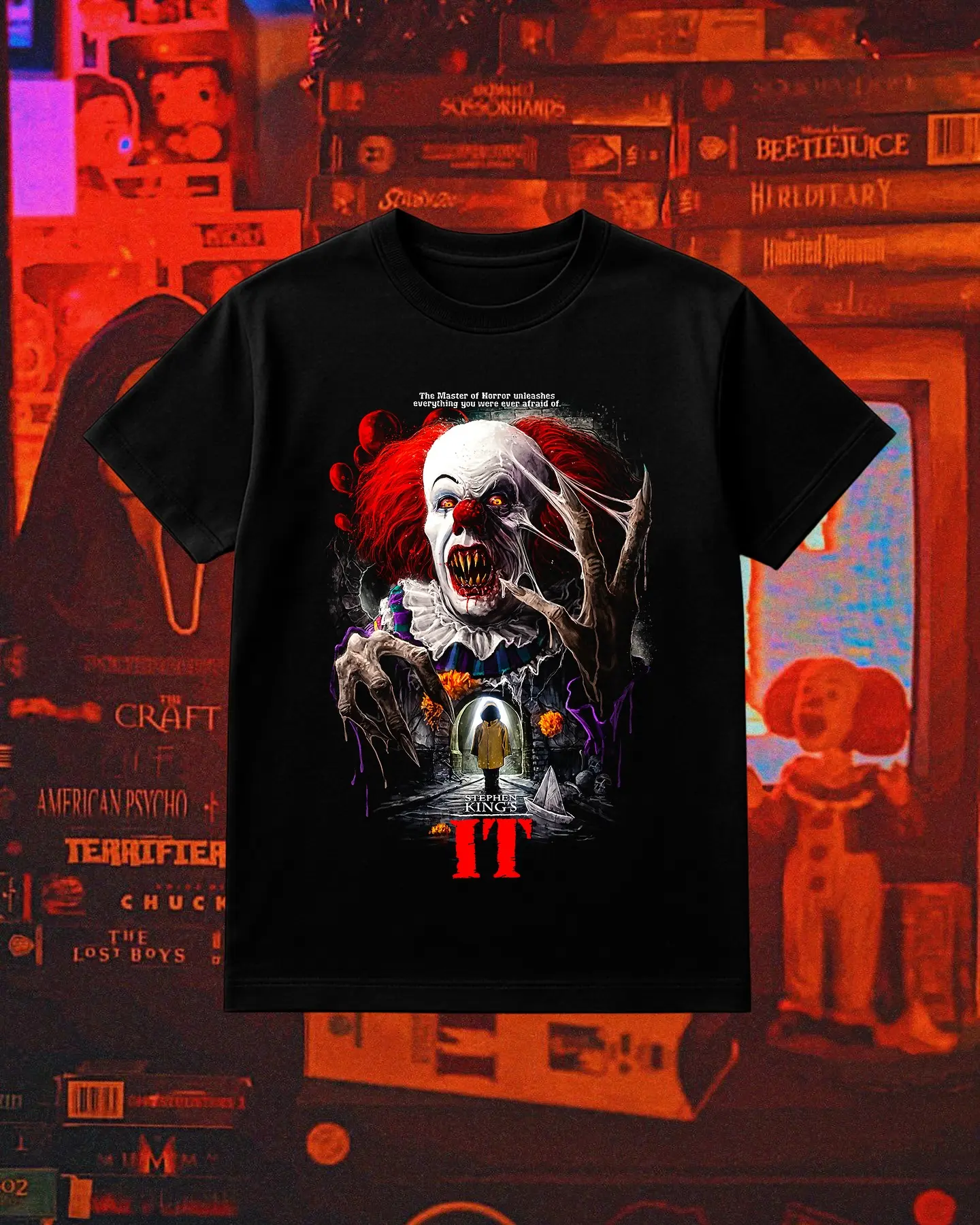 PENNYWISE T-SHIRT #224 - 323% Polyester, Machine Washable, Stylish Crewneck for Summer & Father's Day