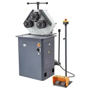 Summervibes VEVOR 750W Electric Roll Bending Machine, 3-Roller Electric Pipe Bender Machine with Reversible Foot Switch, Support Horizontal/Vertical Operation (220V 60Hz 3-Phase, No Plug)
