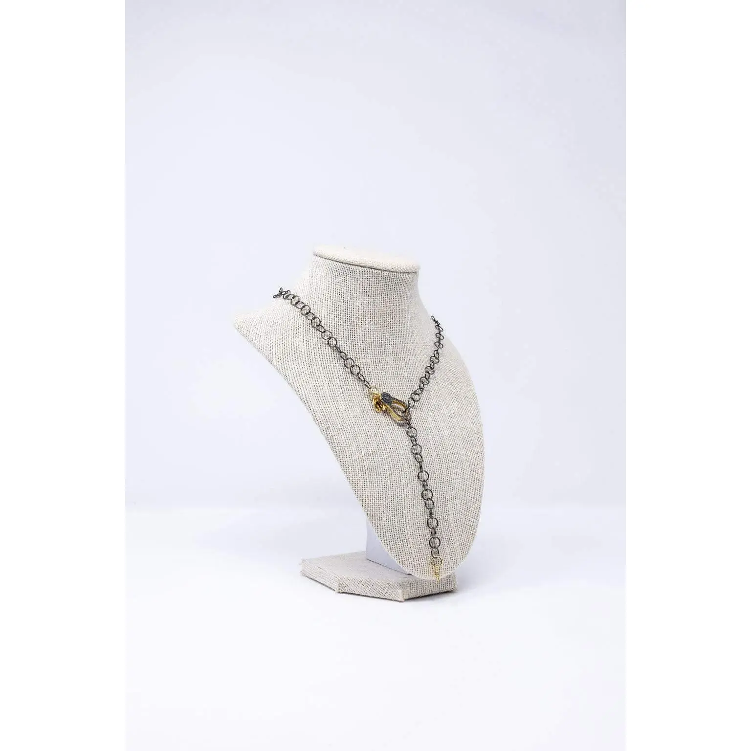 Jordie Two-Toned Clasp Lariat Necklace