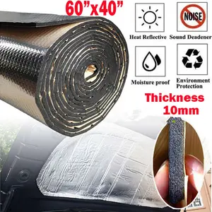 60"×40" Sound Deadener Car Insulation Automotive Heat Shield Self-adhesive Mat with Wheel Roller