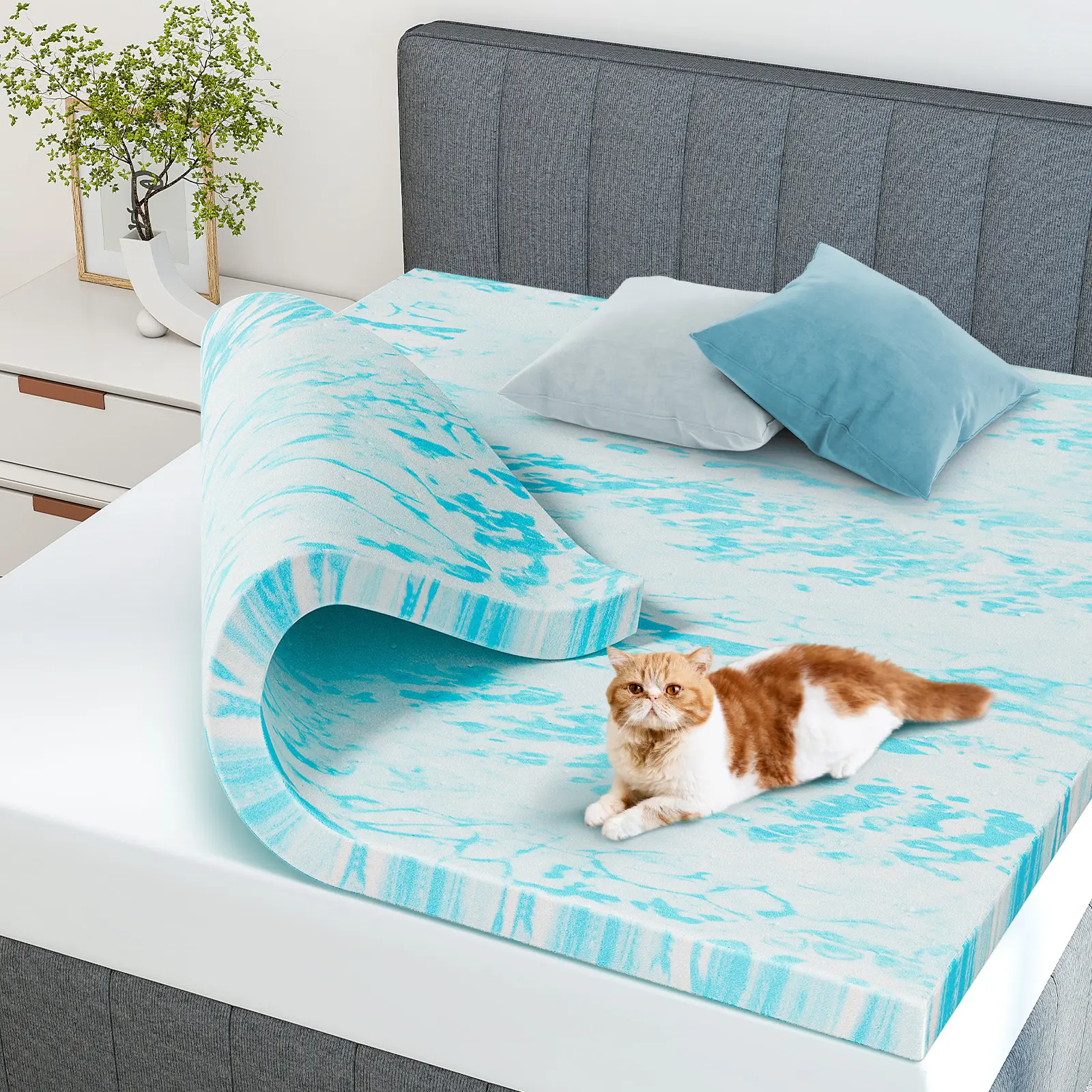 Sweetcrispy Official -  Mattress Topper Memory Foam Mattress Breathable Topper