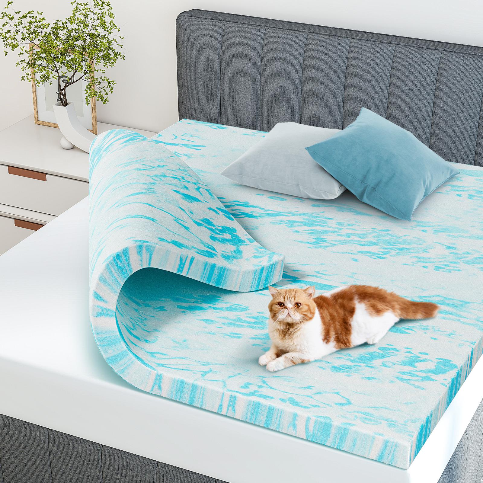 【Deals For You】 Mattress Topper Memory Foam Mattress Breathable Topper for Bedroom, Guest Room, Dorm Room & Apartment