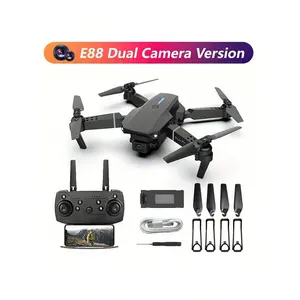 E88 Foldable Camera Drone with Remote Control, One-Key Takeoff/Landing, 360° Flip, Mini RC Quadcopter
