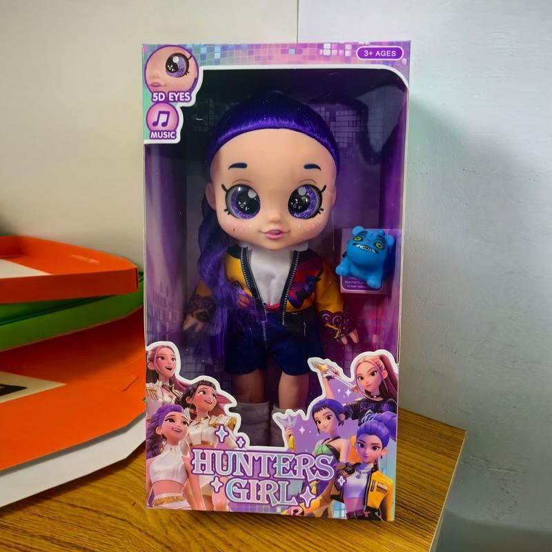 Cute K-Pop Dolls Role Play Toy, Rumi Mira Zoey Character Figure, Kids Collectible Desk Display, Fan Favorite Gift