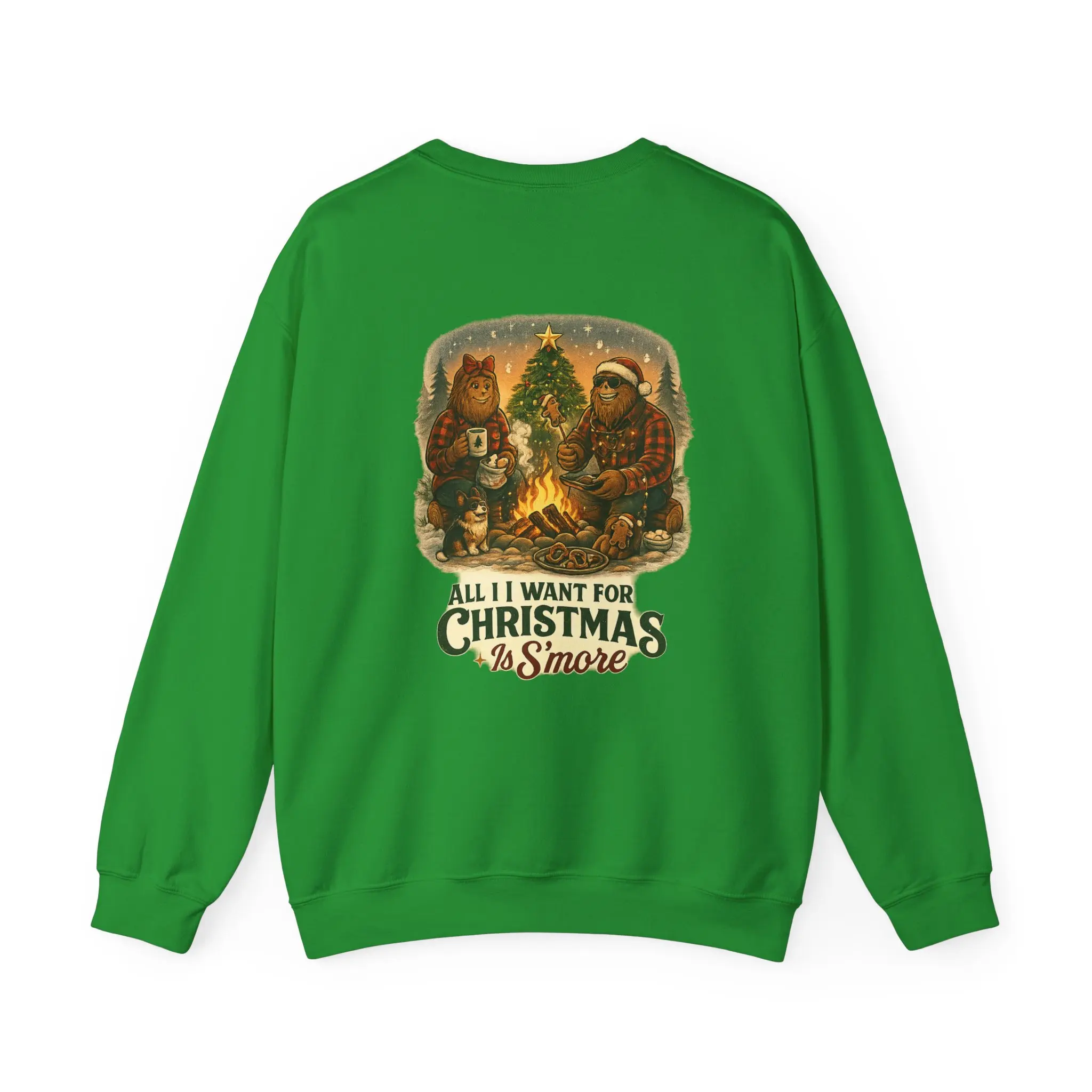 Christmas Sasquatch S'more Sweater Sweatshirt | Sasquatch S'more Camping Design