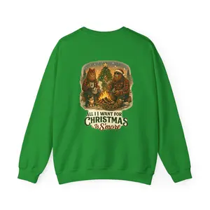 Christmas Sasquatch S'more Sweater Sweatshirt | Sasquatch S'more Camping Design