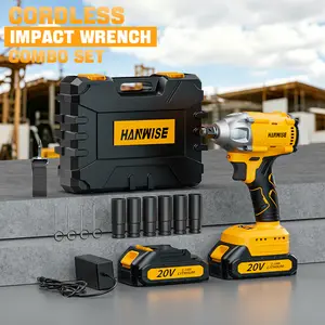 Impact Wrench Set, Automotive Repair Tool, High Torque Cordless Impact Wrench with Rechargeable Battery, Socket Combination, Suitable for Automotive Repair, Construction Engineering, and Home Emergency Use