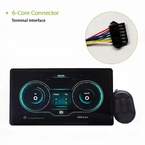 Advanced H8 Sm6pin LCD Display for Electric Bikes, Wired & Bluetooth-compatible Connectivity, Connects to Cycling APP & Phone Screen Navigation