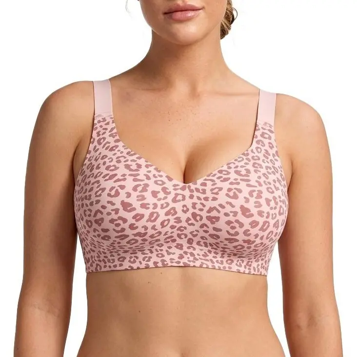 Ausppli Bras for Women Supportive Wireless Push Up Bra Full Coverage No Underwire Seamless Plus Size for Large Bust Women Jelly bras