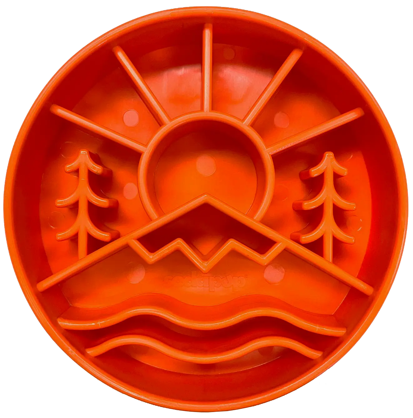 SodaPup Great Outdoors eBowl Enrichment Slow Feeder Dog Bowl, 8in Wide x 8in Tall Segmented Design, 14.1 oz Capacity, Freezer Safe for Slower Eat & Healthy Digestion