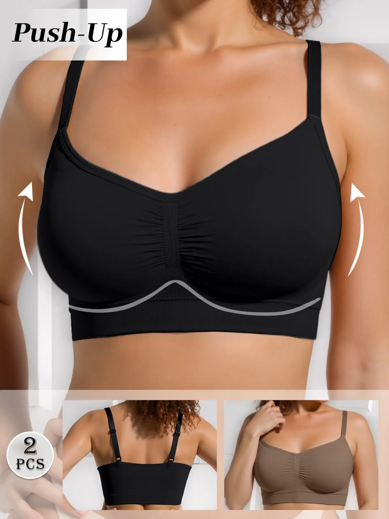 USA & Europe Sporty Bra Set, Comfortable Wirefree Bralette for Max Support, Soft Moisture-Wicking Daily & Workout Wear, Supportive Sports Bra, Wireless Sports Bras