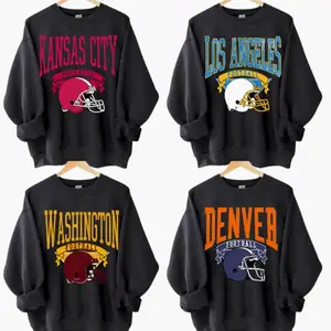Classic retro sweatshirt Football-inspired style that pairs effortlessly with jeans or joggers for a casual, laid-back vibe