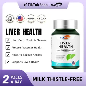 Flynew Liver Health | Alpha-GPC , L-Theanine, NADH, PQQ | Made in USA | 60 Tablets Dietary Supplement