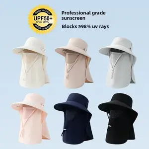 UPF 50+ Sun Hat with Removable Face & Neck Flap | Professional Grade UV Protection Bucket Hat – Breathable Foldable Sun Hat for Hiking, Gardening, Beach & Outdoor Sports