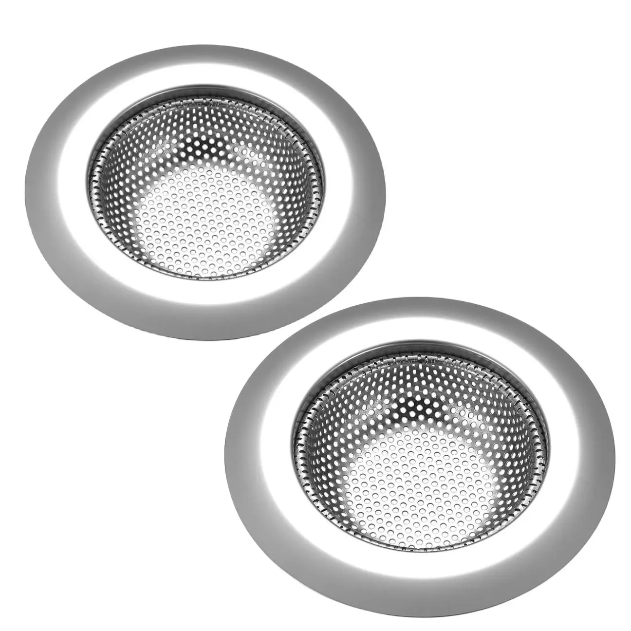 Kitchen Sink Strainer, 2 Counts Stainless Steel Kitchen Sink Drain Strainer Basket, Food Catcher, Kitchen Utensils & Gadgets