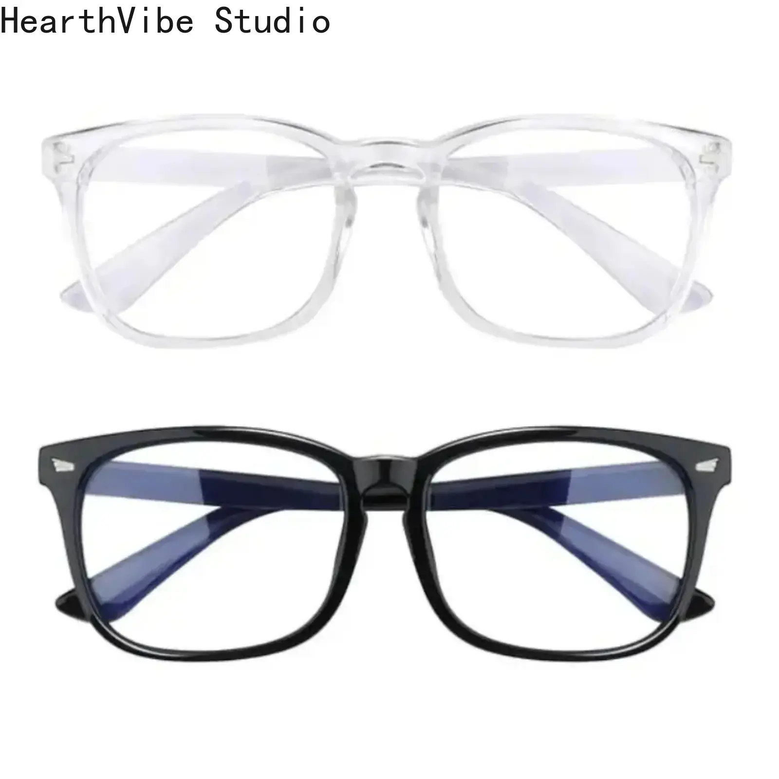 Unisex Blue Light Glasses - 99% Blue Light Blocking Plastic Frame Eyewear with Anti-Glare, UV Protection, Anti-Eyestrain for Office, Gaming, Blue Lights Glasses