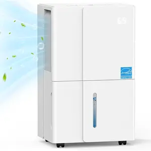 COWSAR 4500 Sq.Ft Dehumidifier,  Energy Star Dehumidifier with Wheels for Medium to Large Basement, Bedroom, Bathroom, Office - 50 Pints, 4 Modes, LED Display, 24H Timer, Whisper-Quiet, 1.7 Gallon Tank