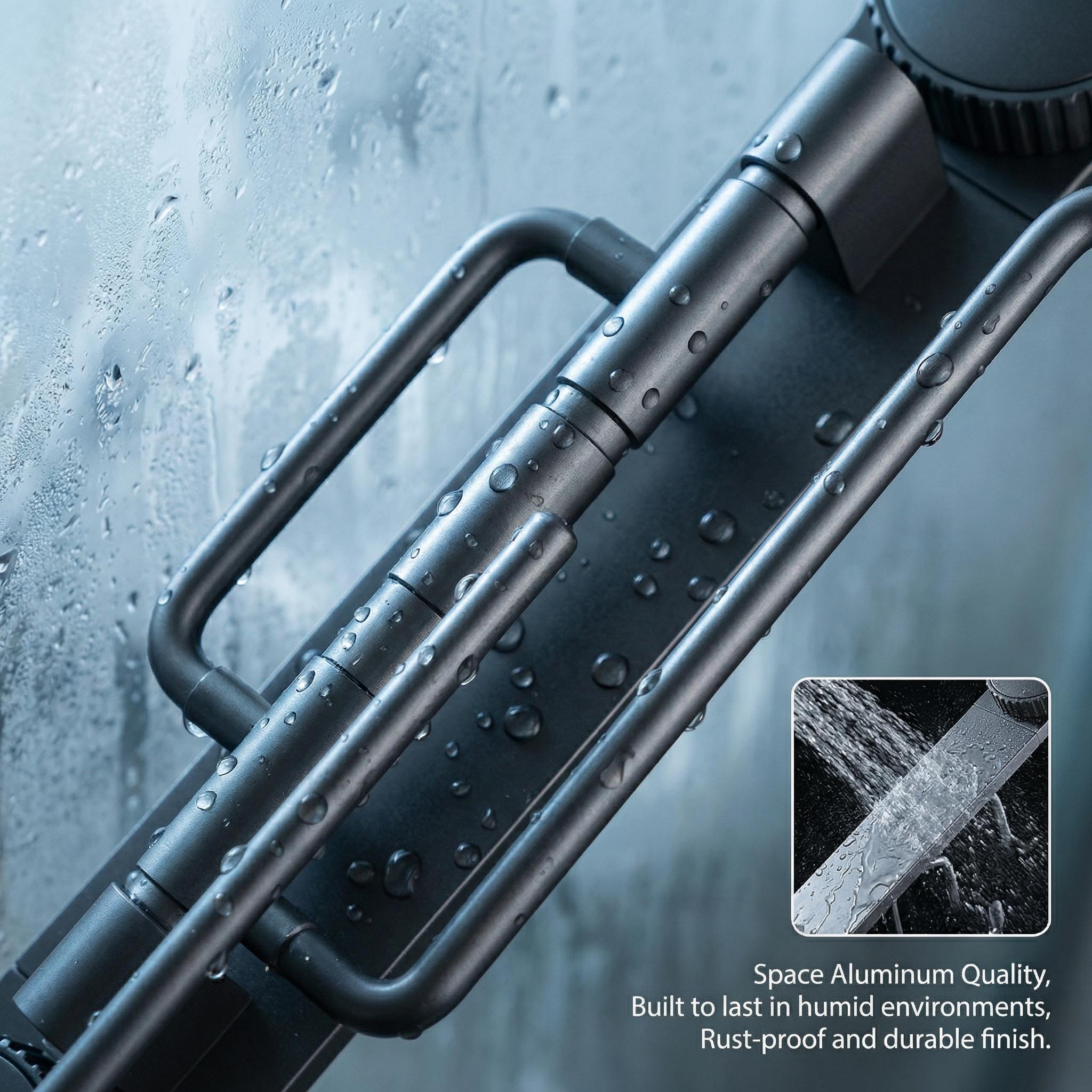 No-Drill Space Aluminum Slipper Rack, Wall Mounted Rotatable Shoe Organizer, Renter-Friendly Bathroom Storage, Heavy Duty Suction Cup Holder for Slippers, Towels, Kitchen Utensils No-Drill Space Aluminum Slipper Rack, Wall Mounted Rotatable Shoe Organizer, Renter-Friendly Bathroom Storage, Heavy Duty Suction Cup Holder for Slippers, Towels, Kitchen Utensils