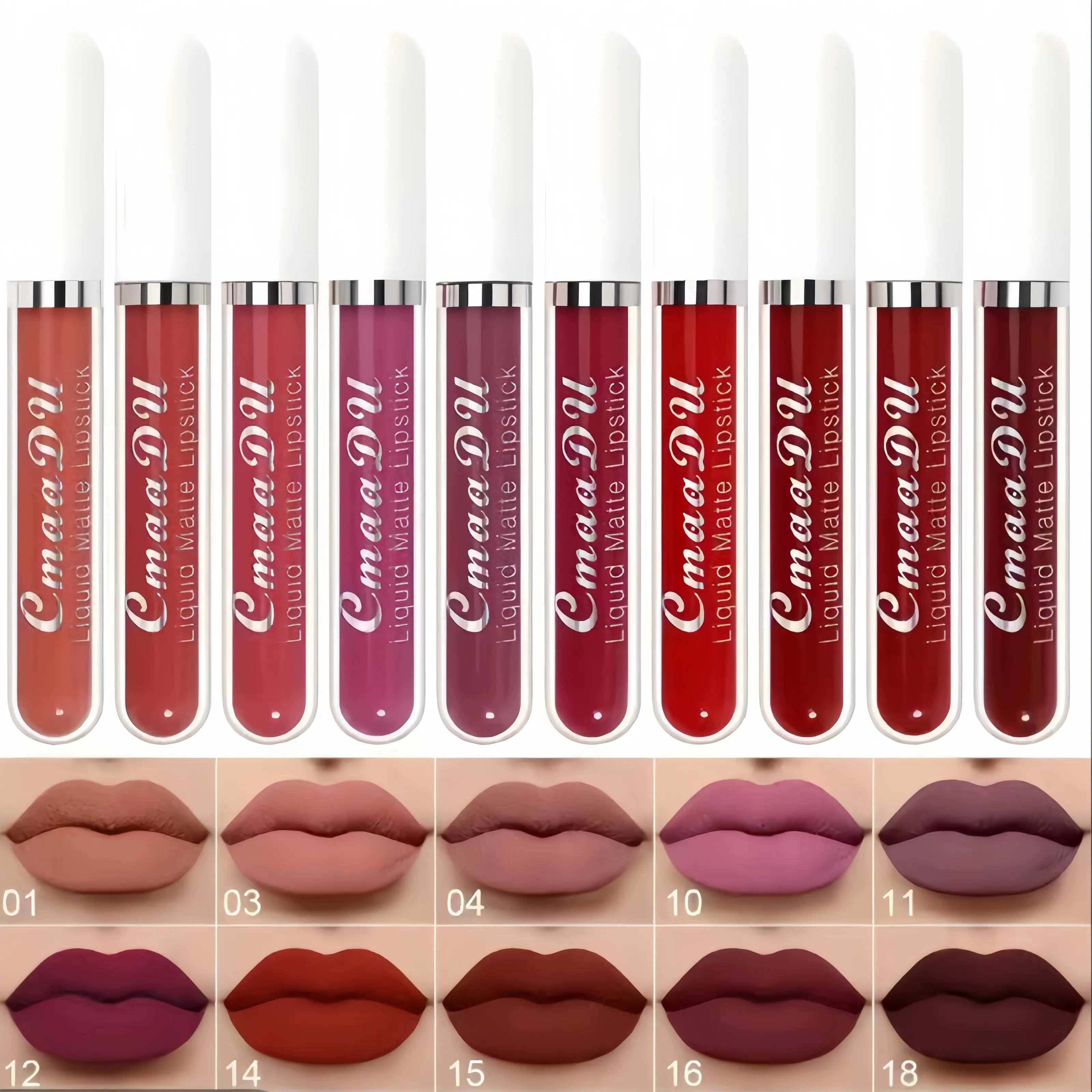 10p Liquid Matte Lipstick Set, Cosmetic Matte Liquid Color, Long-Lasting Waterproof Non-Stick Lip Glaze, Beginner-Friendly Beauty Product for All Skin Types