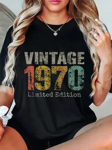 100% Cotton Unisex Vintage 1970 Limited Edition 55th Birthday Gifts 55 Year Old T-Shirt