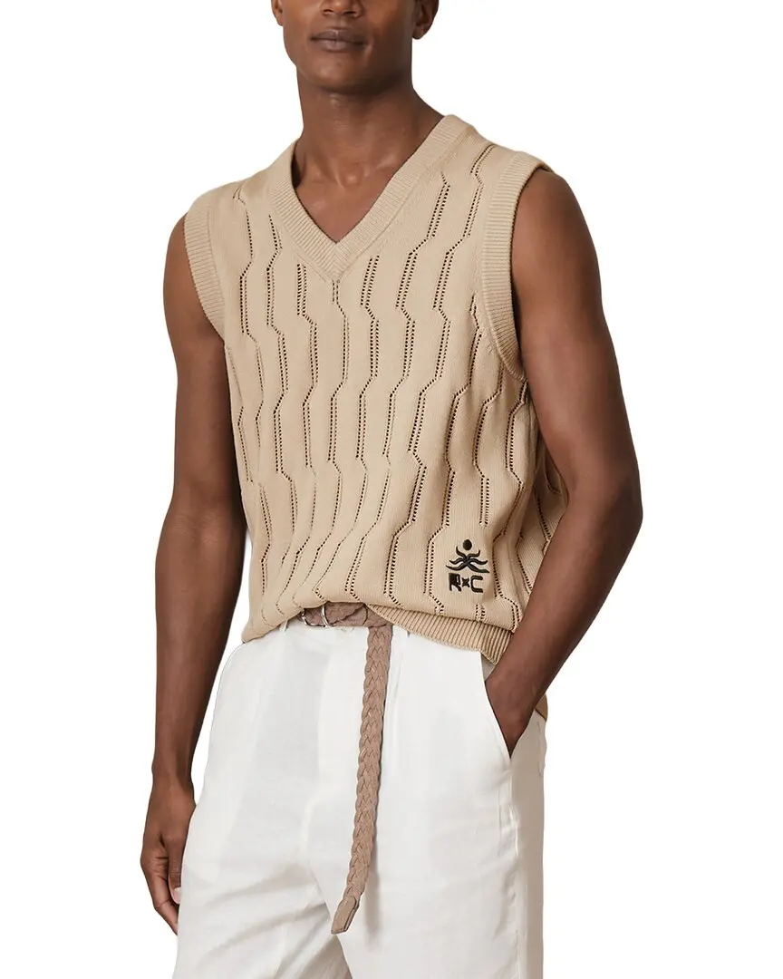 Reiss Thiego Pointelle Knitted Sweater
