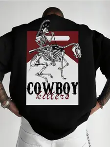 COWBOY KILLERS Skeleton Graphic Tee – Bold Western Punk Streetwear Statement Shirt