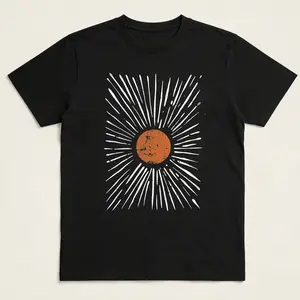 Sunburst Vintage Shirt, Garment Dyed, Boho Shirt, Oversized Tee Shirt, Vintage Tshirt, Spring Clothing, Sunburst Shirt, Sunshine Graphic Tee