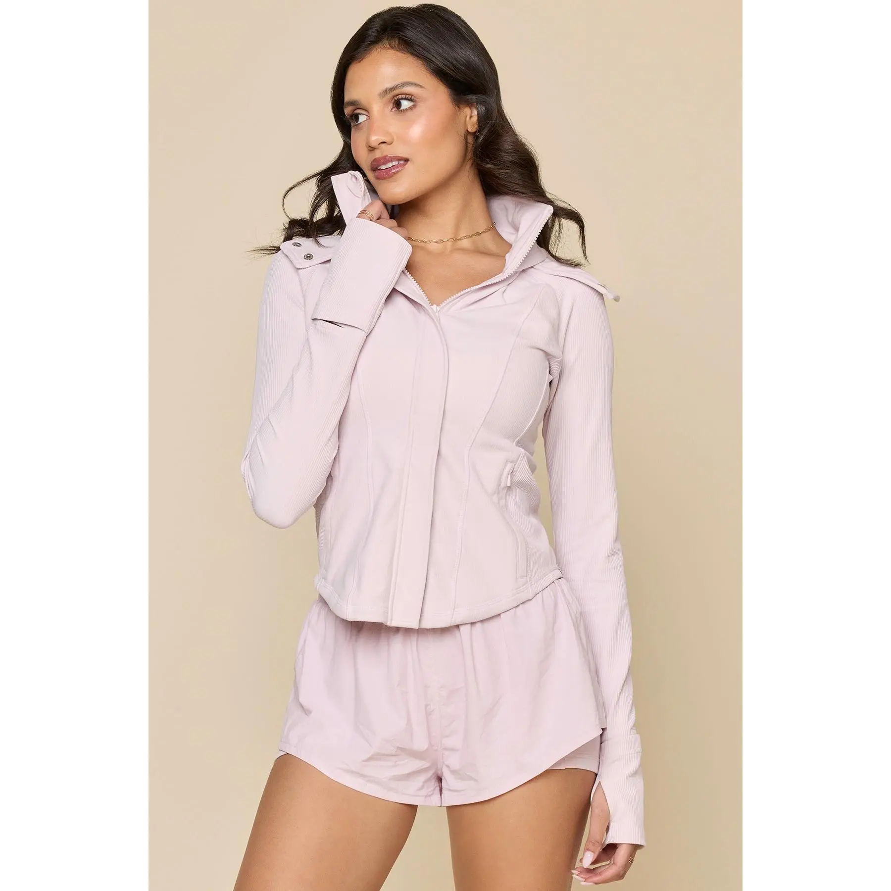 Corset Zip Jacket - Orchid Ice