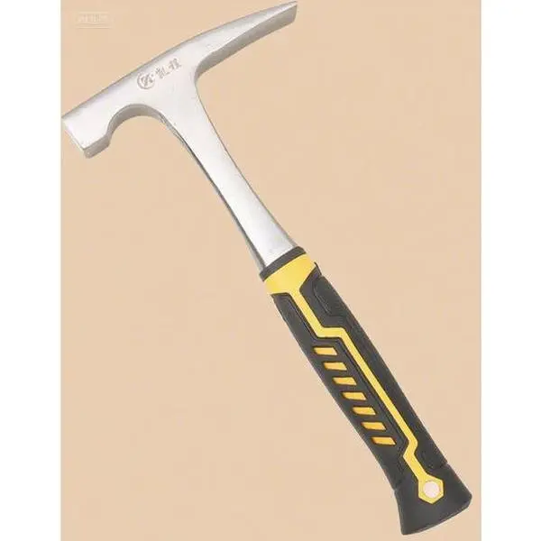 31 Oz Carbon Steel Geological Hammer - PU Handle, Textured PU Grip, Reinforced Neck, Pointed Tip, Flat Head, Corrosion-Resistant Finish, Ballistic Nylon Loop for Mining, Effective Rock Splitting, Chiseling