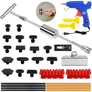 Dent Puller - Dent Remover with T bar Dent Puller and Upgraded Dent Puller Tabs for Car Dent Repair and Metal Surface Dent Removal
