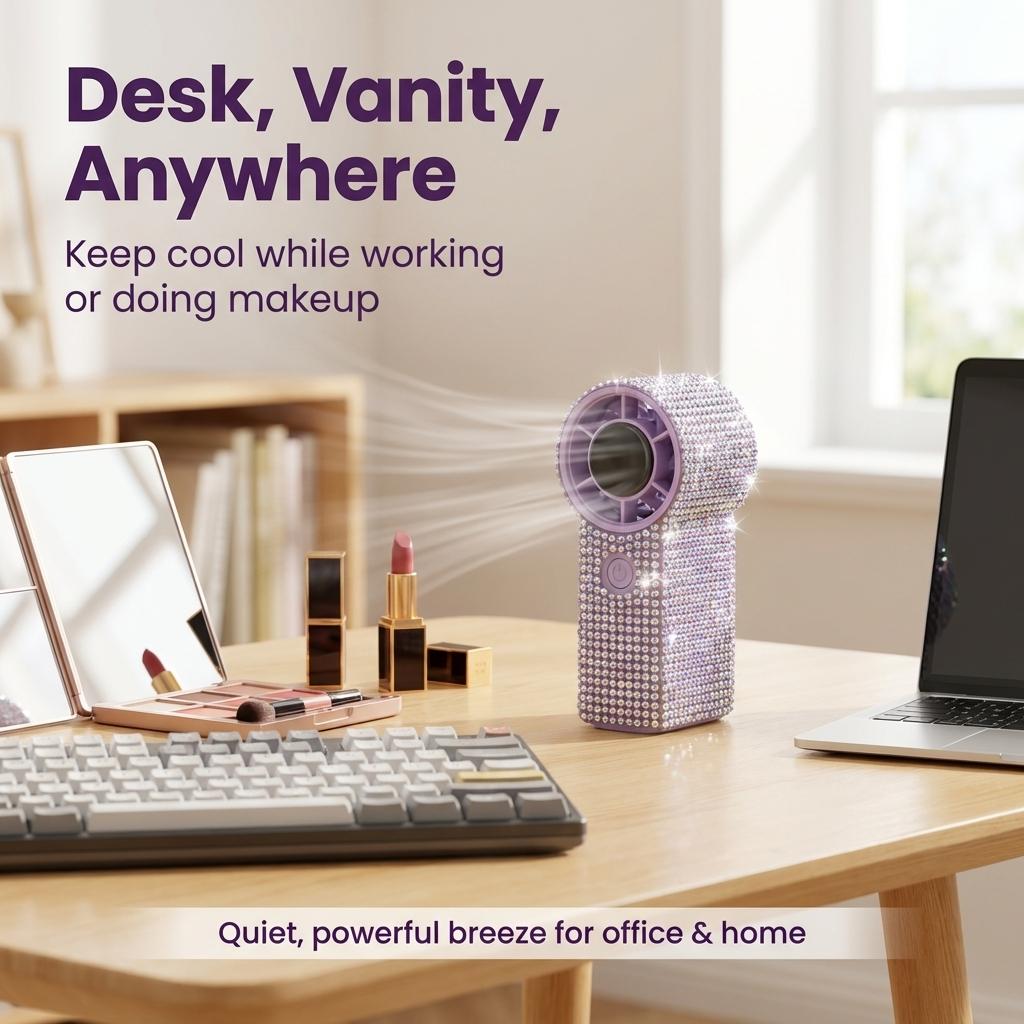 Portable Rhinestone Mini Fan , 17000RPM High-Speed Handheld Fan, USB-C Rechargeable Pocket Fan, Long Battery Life, Small Travel Fan for Wedding, Party, Commuting, Outdoor, Gifts for Women Portable Rhinestone Mini Fan , 17000RPM High-Speed Handheld Fan, USB-C Rechargeable Pocket Fan, Long Battery Life, Small Travel Fan for Wedding, Party, Commuting, Outdoor, Gifts for Women