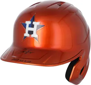 George Springer Houston Astros Autographed Alternate Chrome Replica Batting Helmet with "17 WS MVP" Inscription - Fanatics Authentic Certified