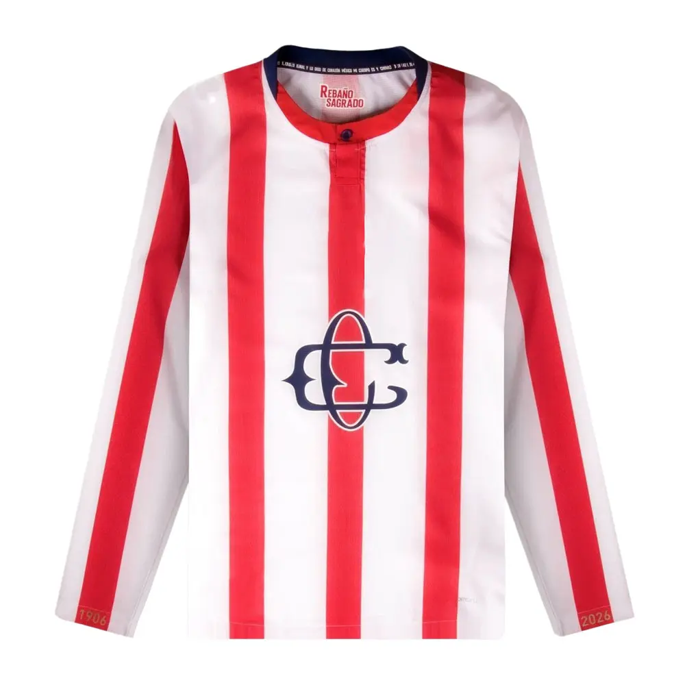 2026 LIGA MX Chivas de Guadalajara 120th Anniversary Soccer Jersey Mexico League Fans Version Long Sleeve Jersey Quick Dry Football Jersey