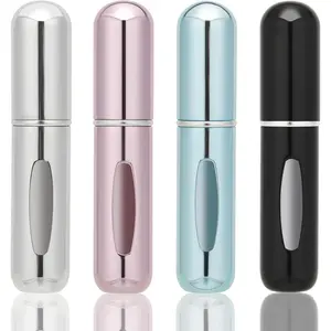 4 Pcs Mini Refillable Perfume Atomizer Bottles,5ml Travel Size Spray Bottles,Empty Perfume Refill Pump for Traveling and Outgoing