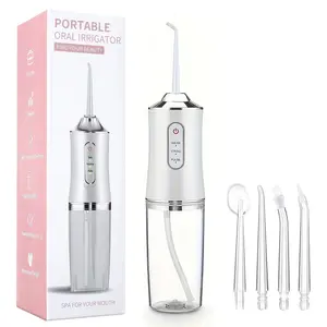 Rechargeable Water Flosser, Cordless Dental Flosser, Portable Oral Irrigator with 4 Counts Jet Tips, Waterproof Teeth Cleaner, 3 Modes Teeth Cleaning Tool for Home & Travel #TOP PICKS